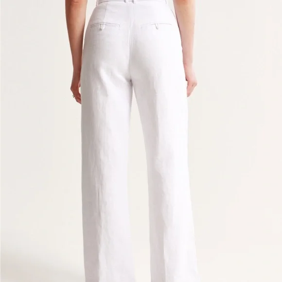 Abercrombie & Fitch White Wide Leg Pants - Picture 5 of 11